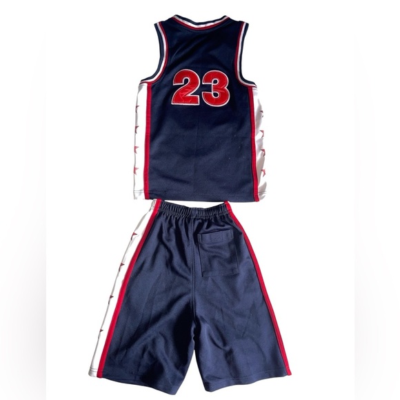 Kids Chicago Basketball Jersey Set - Navy and Red Boys Size 5-6 - Picture 3 of 6
